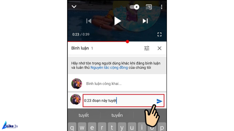 Cách bình luận trên youtube